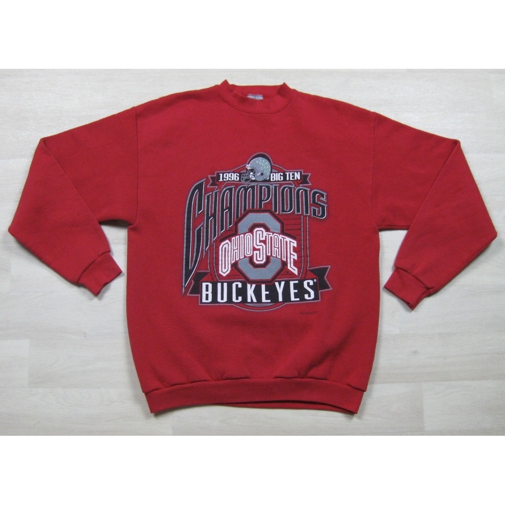 Vintage Ohio State Buckeyes Crewneck Sweatshirt (L) 1996 Big Ten Logo‎ 7